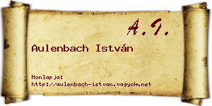 Aulenbach István névjegykártya