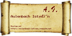 Aulenbach István névjegykártya