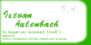 istvan aulenbach business card
